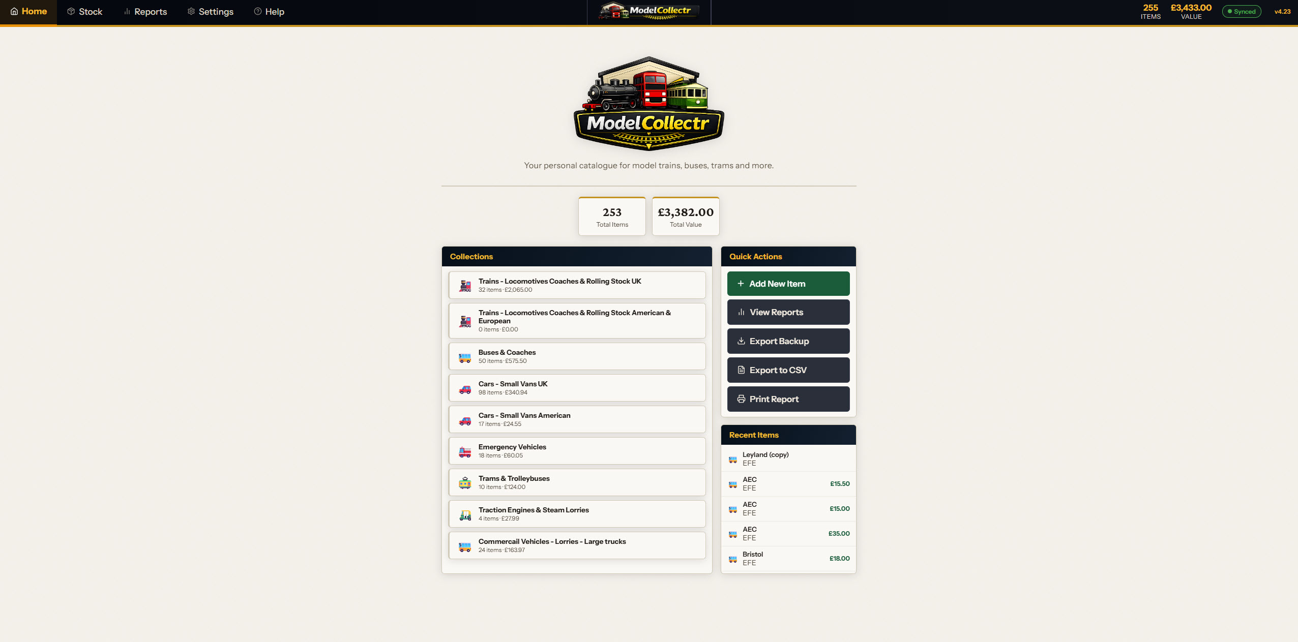 ModelCollectr dashboard